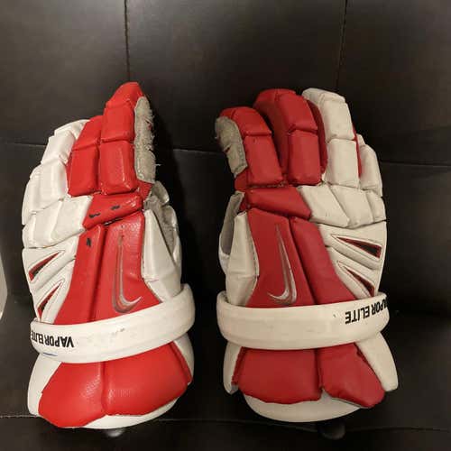Red Player Nike Vapor Elite 13" Lacrosse Gloves