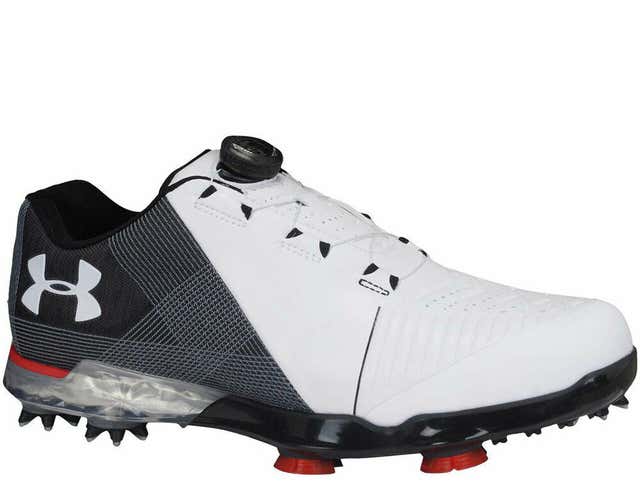 NEW Under Armour Jordan Spieth 2 Boa White/Black/Red Golf Shoes Mens Size 12 FIRM PRICE