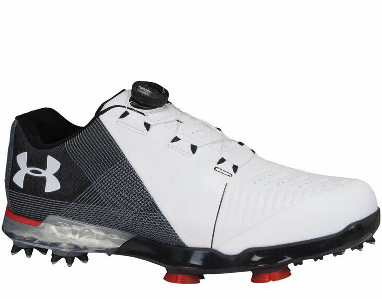 NEW Under Armour Jordan Spieth 2 Boa White/Black/Red Golf Shoes Mens Size 12 FIRM PRICE