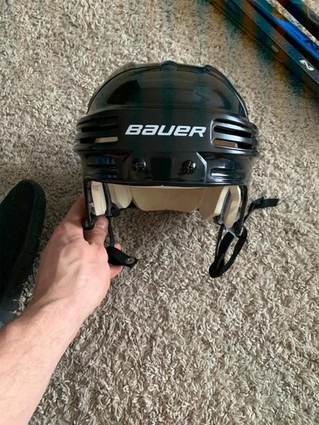Black Used Extra Large Bauer 4500 Pro Stock Helmet