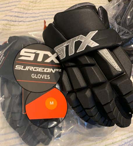 Black New Player STX Rzr 12" Lacrosse Gloves