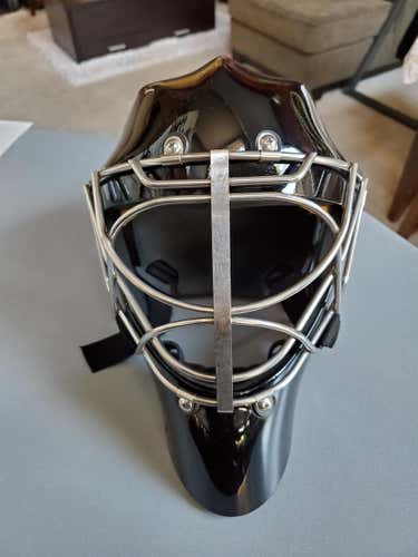 SR. Coveted a5 Goalie Mask with new (nc) Flat Bar Cat Eye Cage. (mfg 2018)