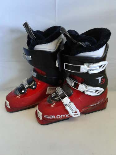 Used Salomon T3 225 Mp - J04.5 - W5.5 Downhill Ski Boys Boots