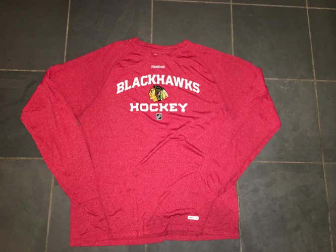 Chicago Blackhawks NHL Reebok Speedwick Training Shirt LG