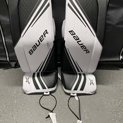White Senior 33" Bauer Vapor 2X  Goalie Leg Pads