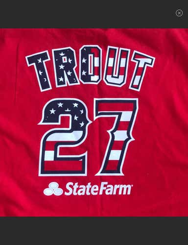 #27 Mike Trout XL LA Angels T-shirt
