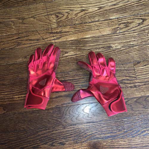 Red  Large Adidas Batting Gloves