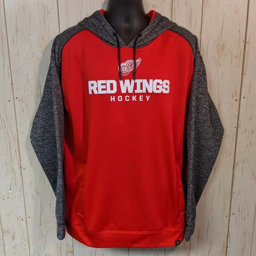 Detroit Red Wings Hoody - Red/Heather Gray, XL
