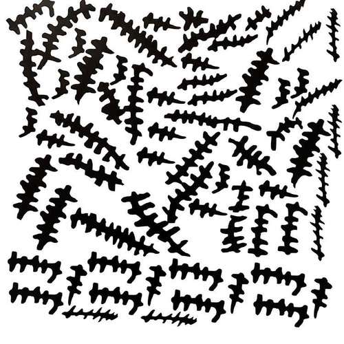 Goalie Mask Stitches Vinyl Decals