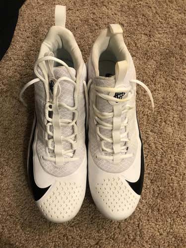 White Men's Molded Cleats High Top