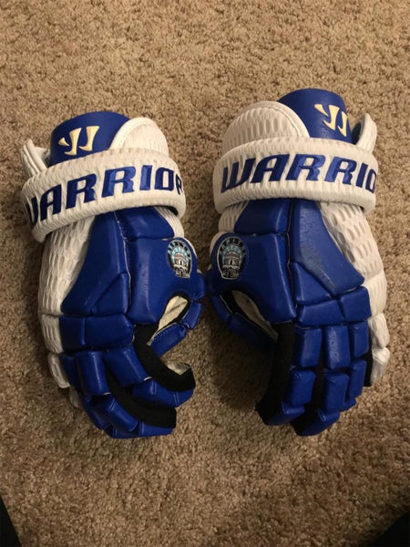 Blue Used Player Warrior Kapital 13" Lacrosse Gloves