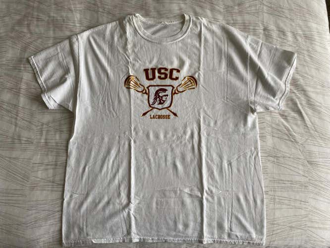 USC Trojans Lacrosse White T-Shirt Size XL