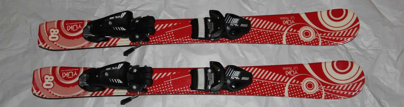 new Kids skis 80cm Skis Yuki + adjustable black Tyrolia 4.5 Bindings 80 cm NEW $79.
