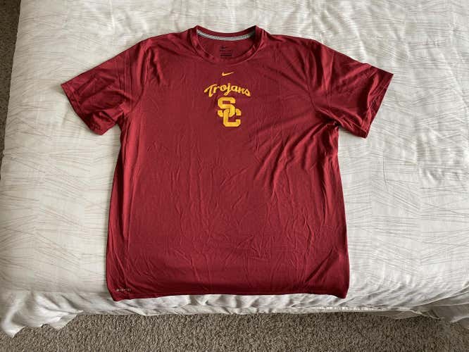 USC Trojans Nike Dri-Fit T-Shirt Cardinal Red Size XL