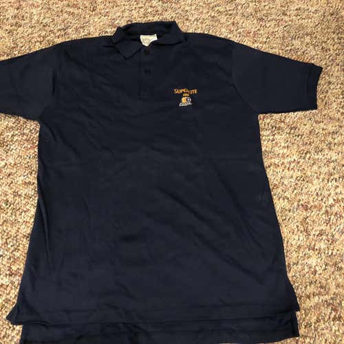 Two Bauer/Cooper Mega Flak Superlite Hockey Skate Polo Golf Shirts L/XL
