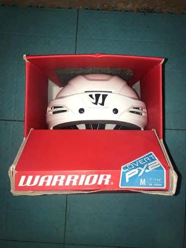 White New Medium Warrior Covert PX2 Helmet Pro Stock