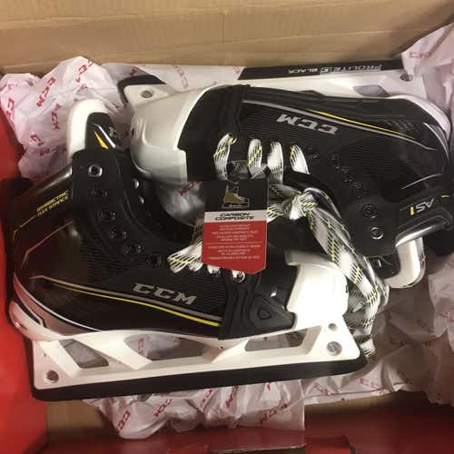 Senior CCM AS1 D&R (Regular) Pro Stock Size 8.5 Hockey Goalie Skates