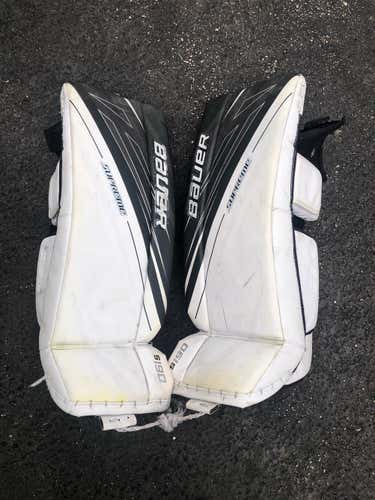 Black Used Intermediate 31" Bauer S190 Goalie Leg Pads