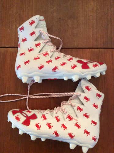 White Unisex Molded Cleats High Top