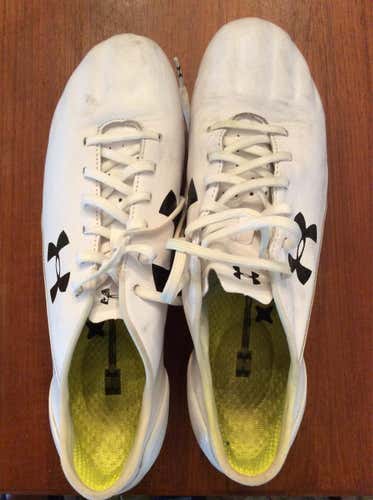 White Men's Detachable Cleats Under Armour Cleats