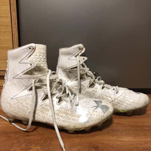 White Men's Molded Cleats High Top