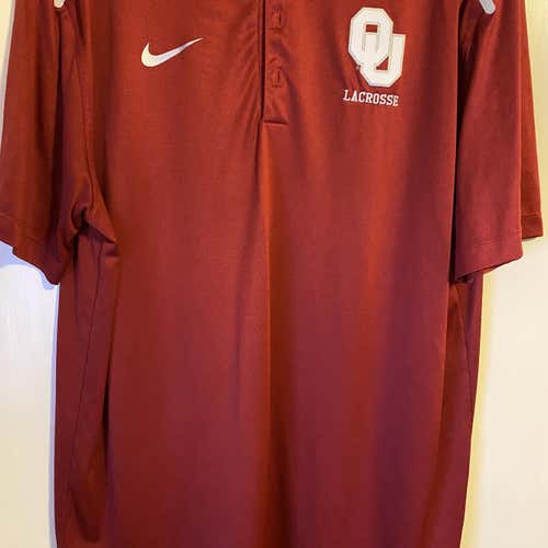 Oklahoma Lacrosse Crimson Large Polo