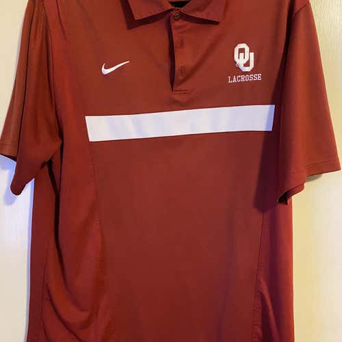 Oklahoma Lacrosse Used Large Nike Shirt