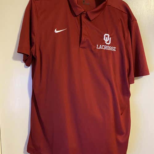 Oklahoma Lacrosse Used Large Nike Shirt