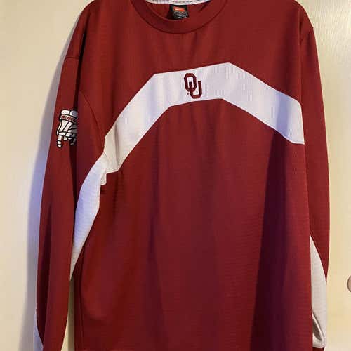 Oklahoma Lacrosse Crimson Adult Large Nike Sweatshirt