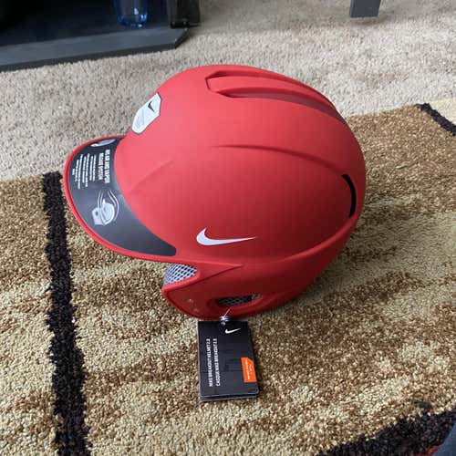 Red New Nike Batting Helmet