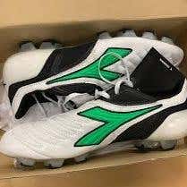 Diadora Maracana RTX 12 FG Soccer Cleats size 7 White/Green/Black NEW without box