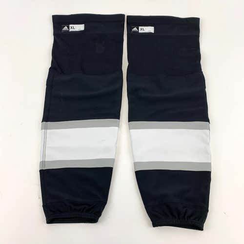 Like New | Black Adidas LA KINGS Pro Stock Socks | XL
