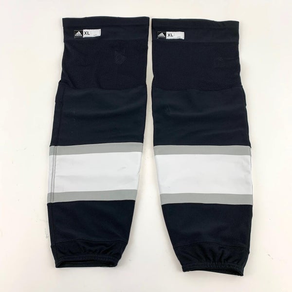 Like New | Black Adidas LA KINGS Pro Stock Socks | XL