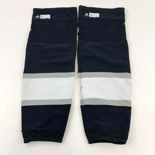 Like New | Black Adidas LA KINGS Pro Stock Socks | Large