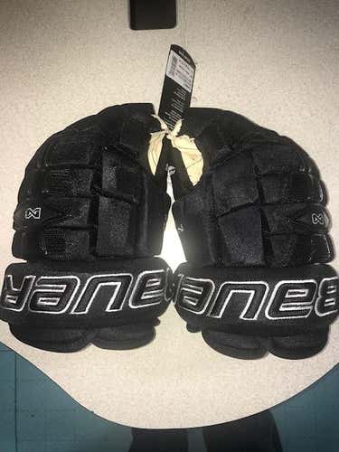 Black New Senior Bauer Gloves 13"