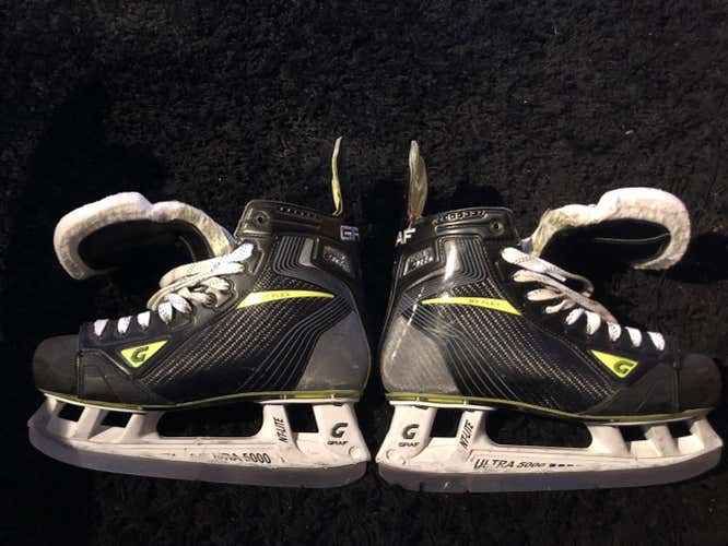 Graf Ultra G9035 Hockey Skates 10.5W with custom tongues