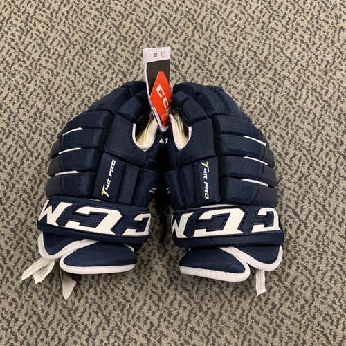 Blue Senior CCM Tacks 4 Roll Pro 15" Gloves