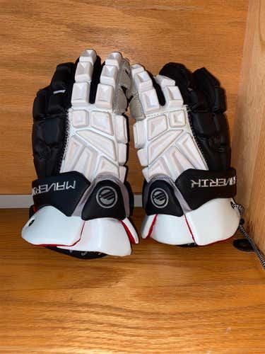 Black Used Player Maverik Maybach Deuce 13" Lacrosse Gloves