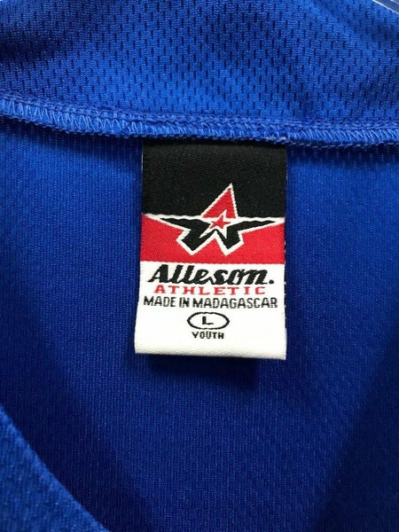 NEW Alleson Athletic 100% Polyester Youth Softball Jersey Color Royal Blue  Grey