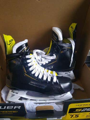 NEW HOCKEY SKATE BAUER SUPREME S29 SR SKATE SIZE 7.5 SHOE SIZE 9