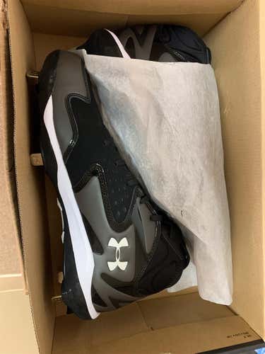 Black Men's Metal Cleats High Top