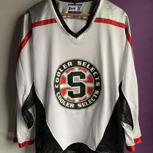 Vintage Cooler Selects Sz Large Club Hockey Ice Rare Longsleeve Jersey