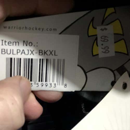 Black Junior Extra Large Warrior Bully Hockey Pants