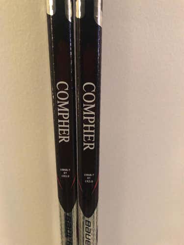 2 Pack JT Compher Bauer 1X Lite Pro Stock Hockey Stick Right