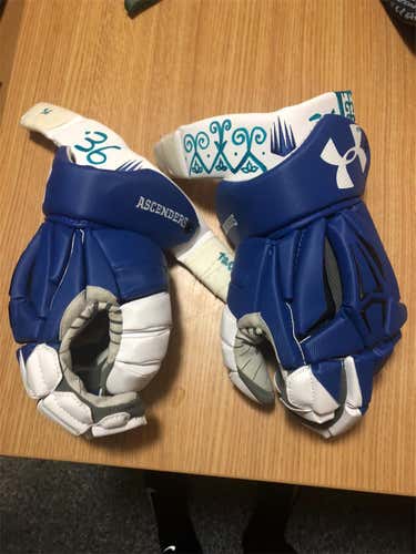 Blue New Player Under Armour 13" Lacrosse Gloves