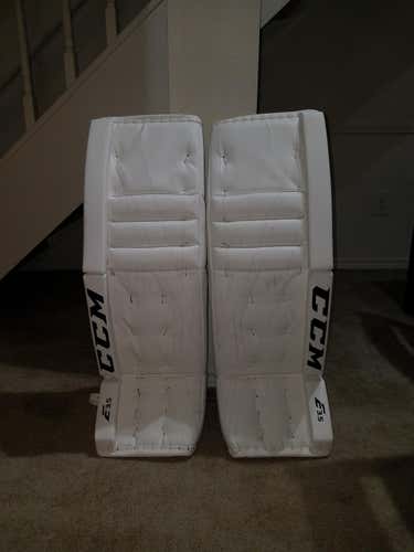 Used 35" CCM Extreme Flex E3.5 Goalie Leg Pads