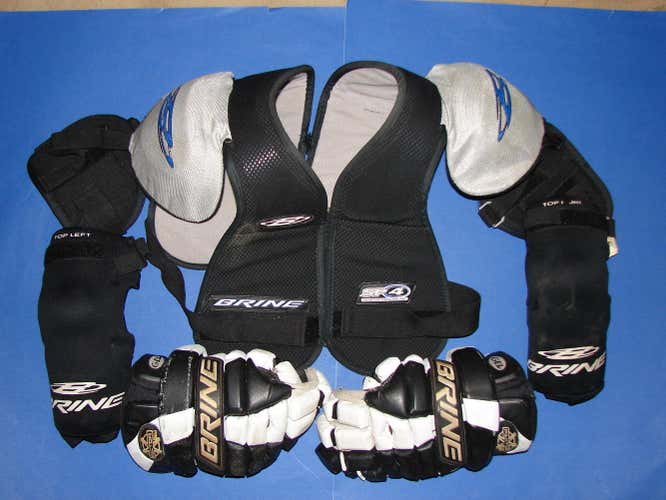 Brine SP4 Shoulder Pads, X Factor Gloves & Elbow Pads