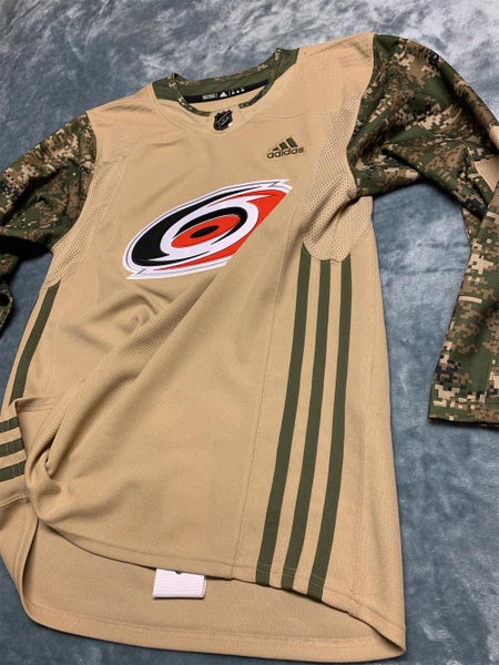 Carolina Hurricanes Camo Military Adidas Jersey Size 46