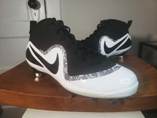 NIKE FORCE ZOOM TROUT 4 Mid Metal Mens Baseball Cleats Size 11