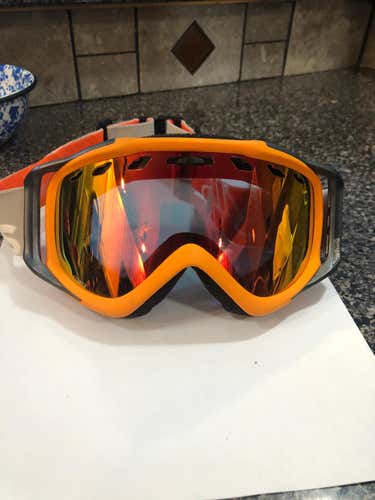 Orange Used Men's Smith I/O Ski Goggles Large